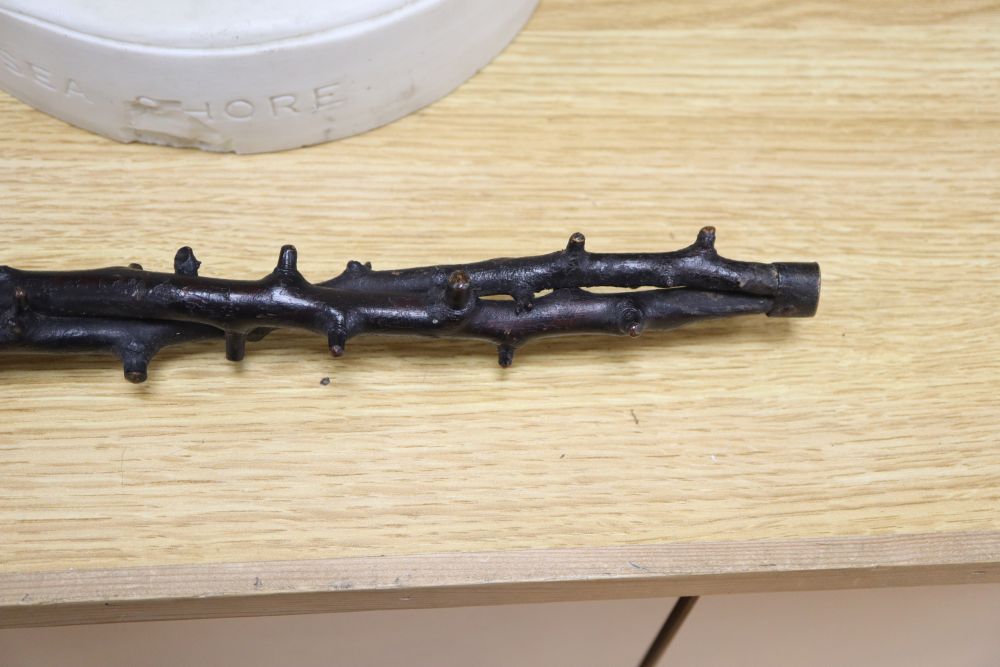 A Blackthorn hedgerow walking stick, c.1820